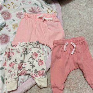 Pink and Floral Kids Bottoms Set
